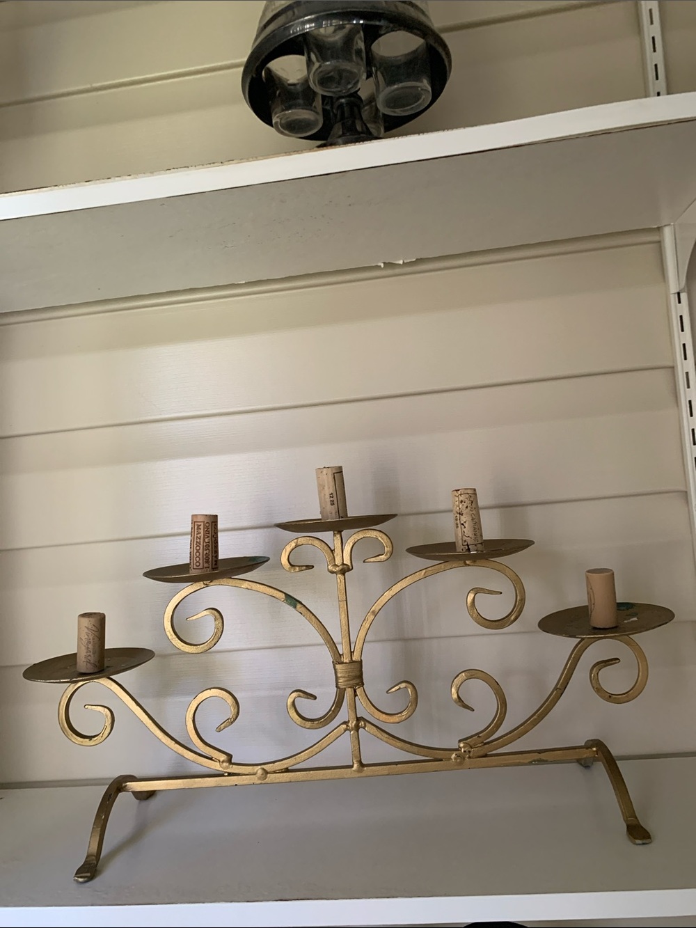 20” decorative wrought Iron  Candleholder Cottagecor Shabby Chic Victorian Antiq